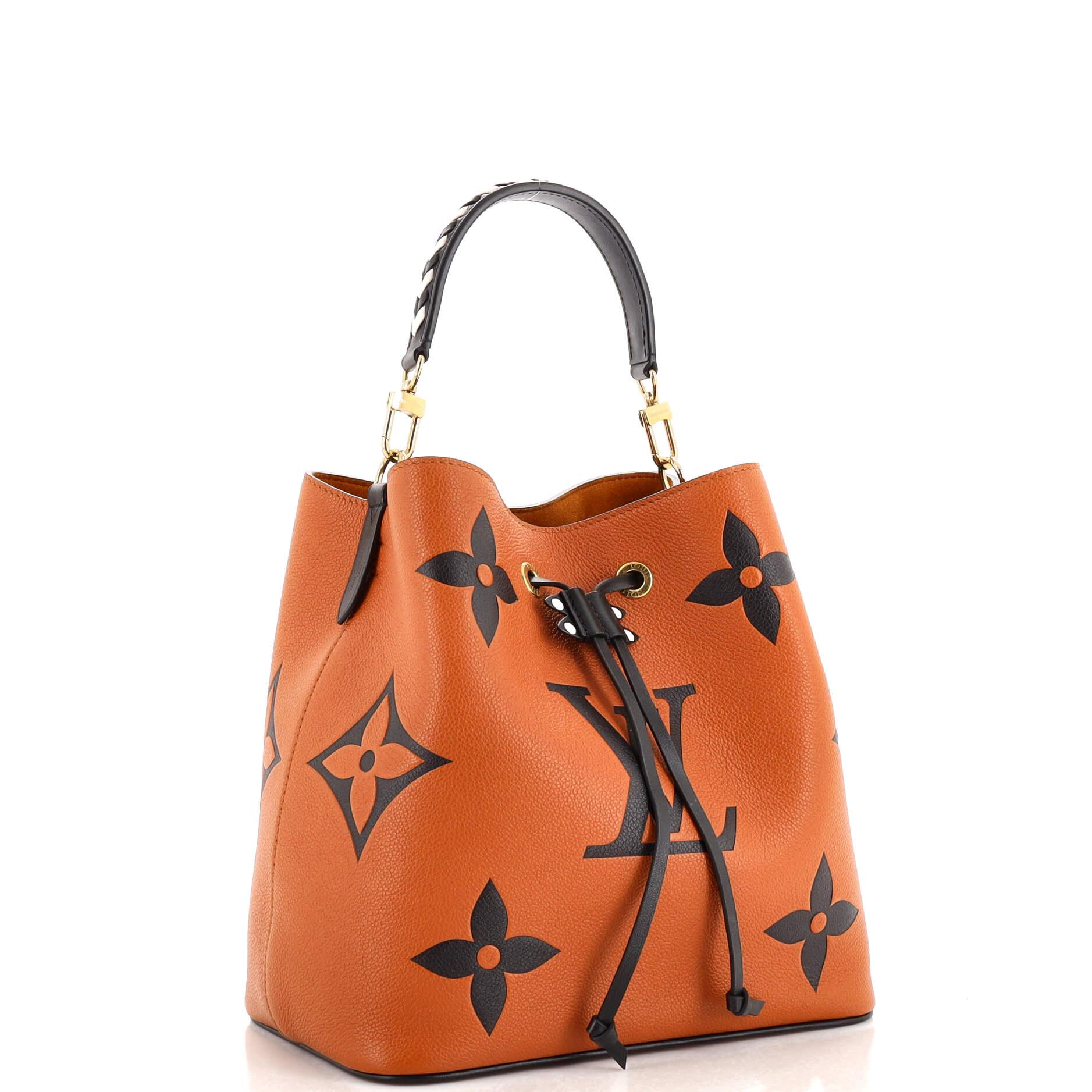 Louis Vuitton NeoNoe Handbag Limited Edition Crafty Monogram Empreinte Giant MM In Good Condition In NY, NY