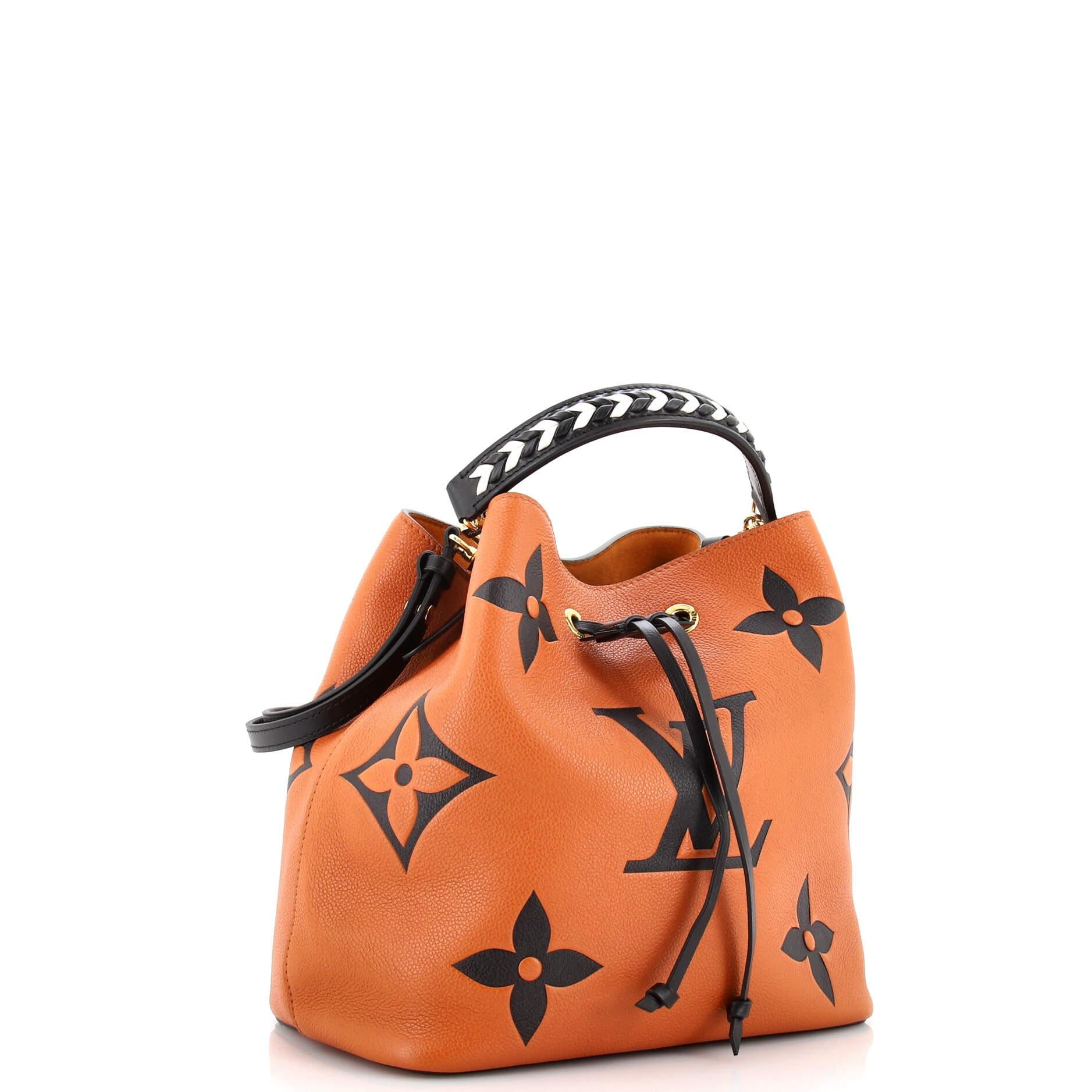 Louis Vuitton NeoNoe Handbag Limited Edition Crafty Monogram Empreinte Giant MM In Good Condition In NY, NY