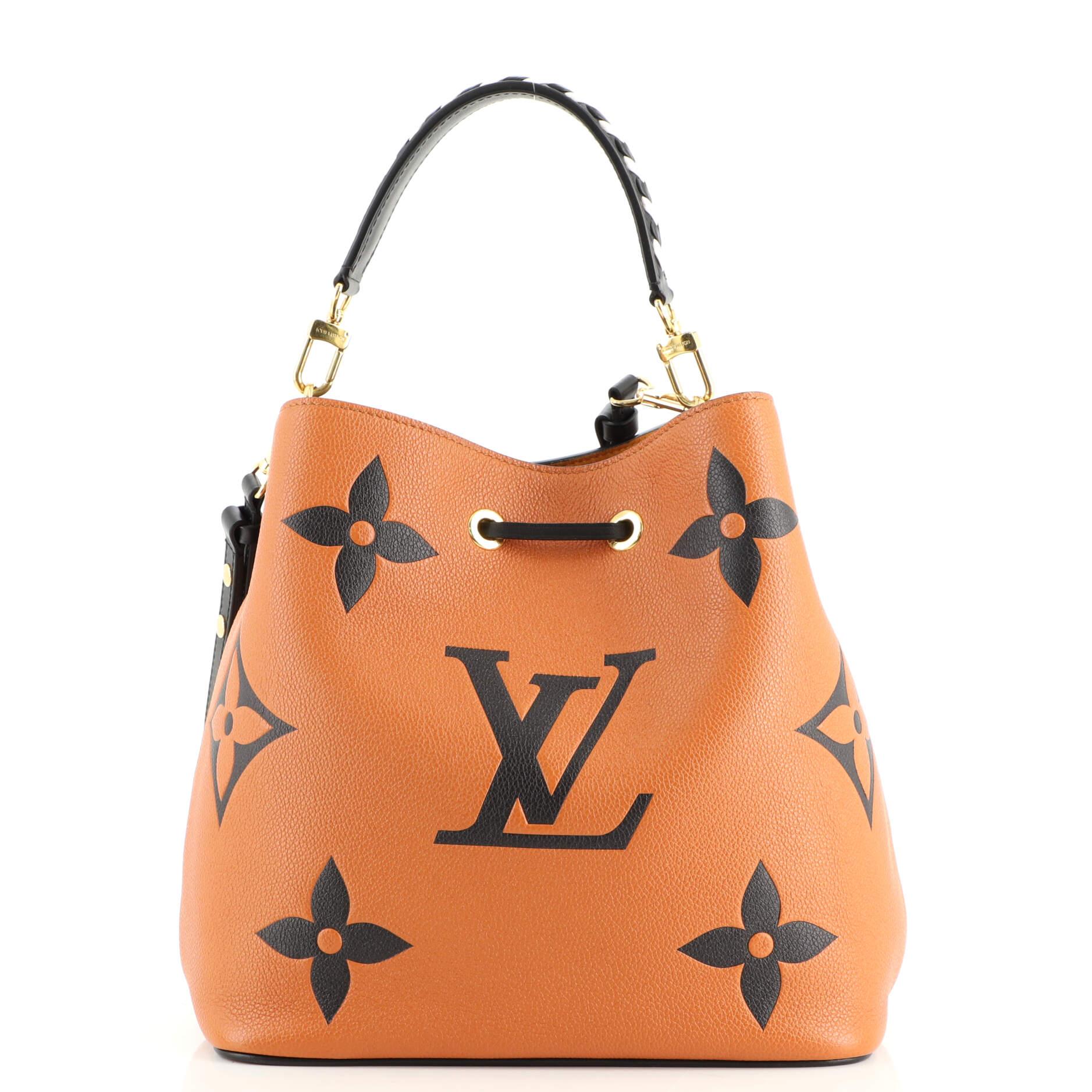 Women's or Men's Louis Vuitton NeoNoe Handbag Limited Edition Crafty Monogram Empreinte Giant MM