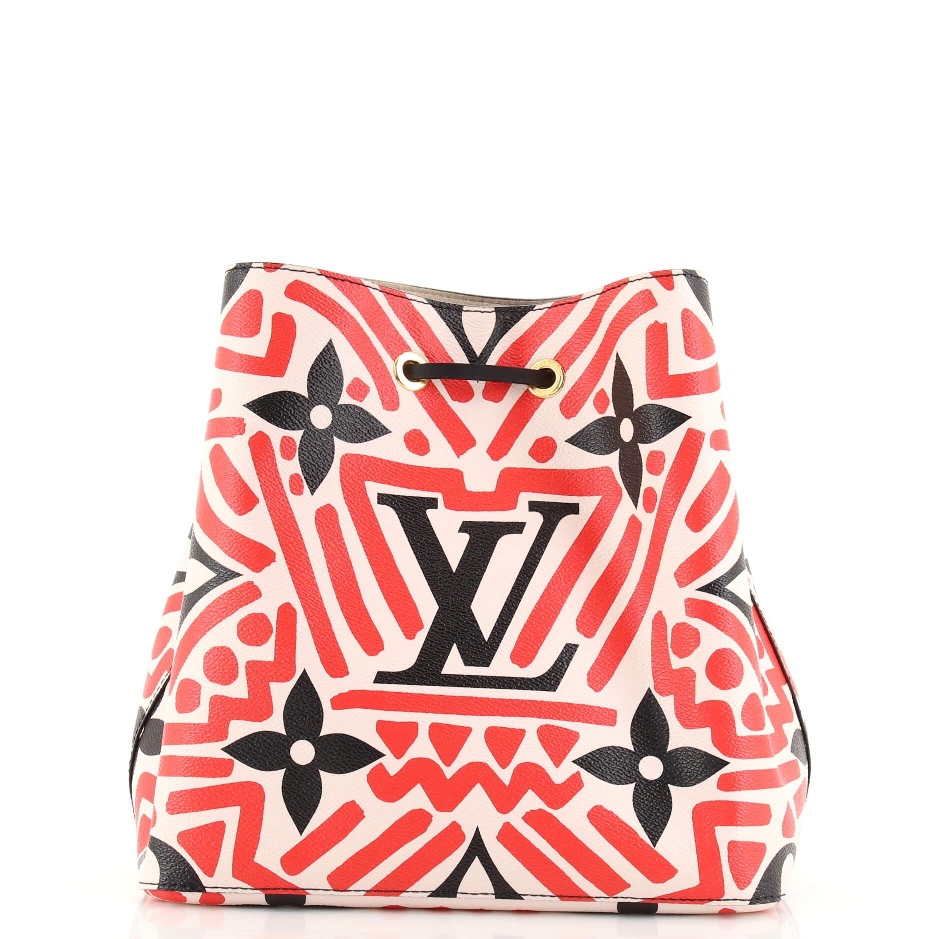 Pink Louis Vuitton NeoNoe Handbag Limited Edition Crafty Monogram Giant MM