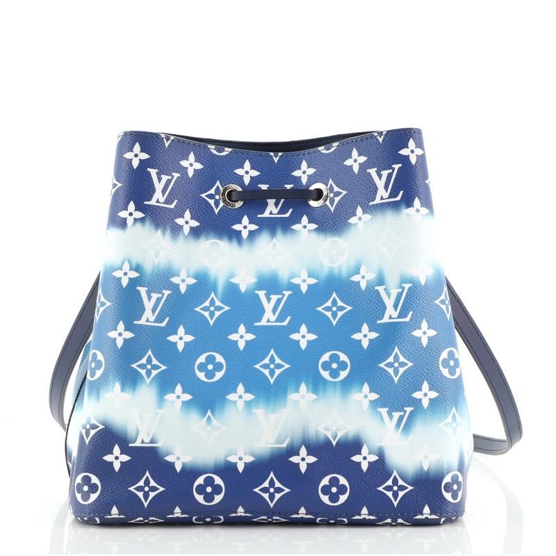 Blue Louis Vuitton NeoNoe Handbag Limited Edition Escale Monogram Giant MM