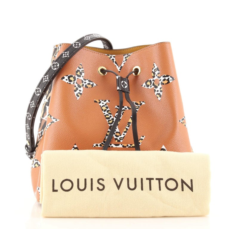 Louis Vuitton lv neonoe bucket bag monogram with pink strap shoulder bags