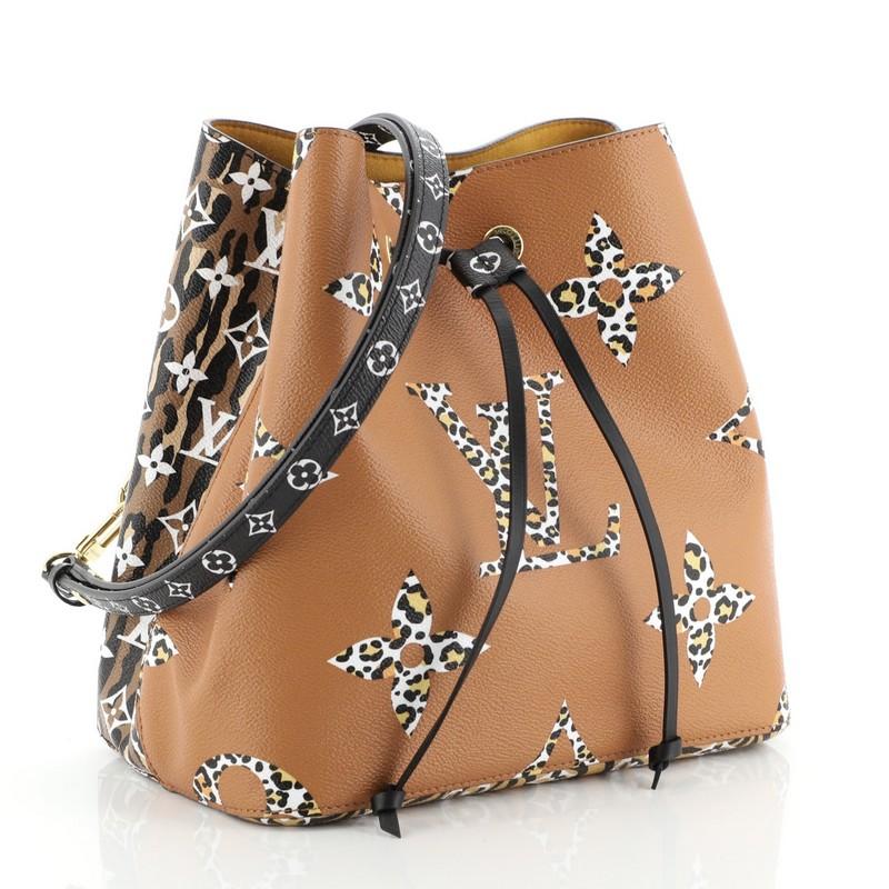 Louis Vuitton NeoNoe Handtasche Limited Edition Dschungel Monogramm Riesen (Braun)