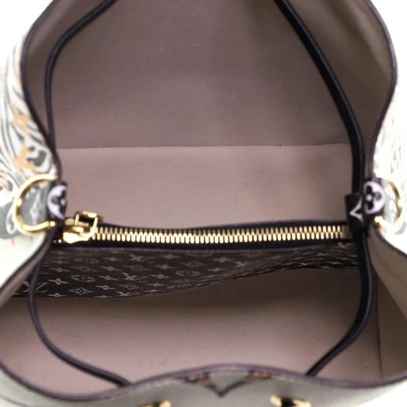 Beige Louis Vuitton NeoNoe Handbag Limited Edition Jungle Monogram Giant