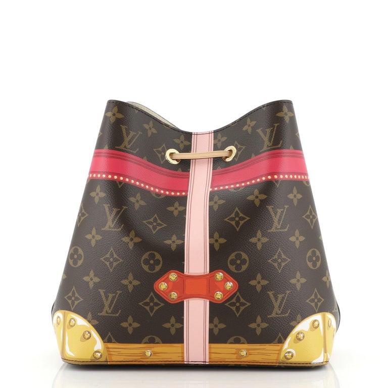 Louis Vuitton Love Lock NeoNoe Monogram Canvas Shoulder Bag Brown