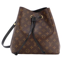 LOUIS VUITTON Monogram Neonoe MM Black 1281116