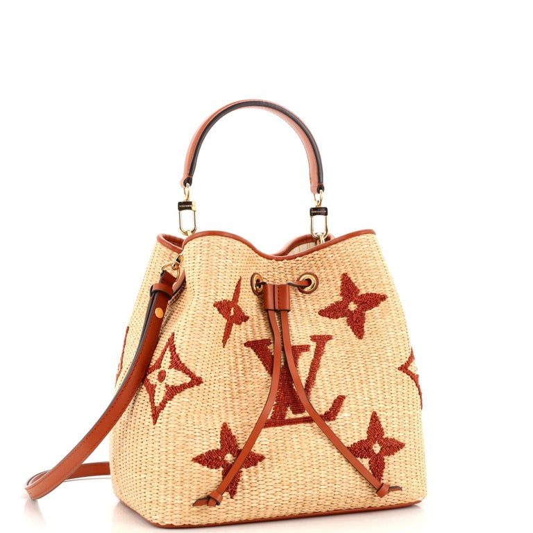 Louis Vuitton, Bags, Sold Louis Vuitton Raffia Neonoe Mm Bag