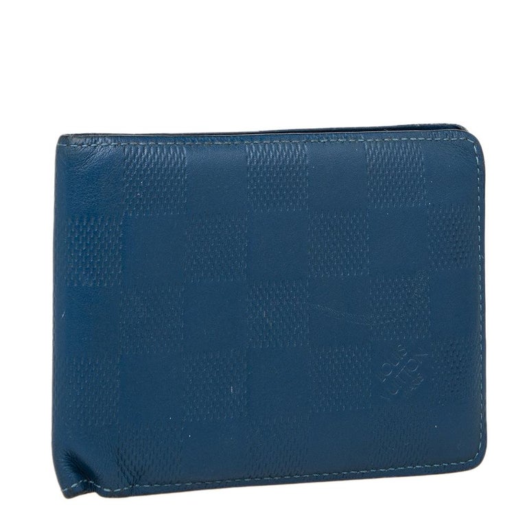 Louis Vuitton Blue Damier Infini Leather Slender Wallet Louis Vuitton