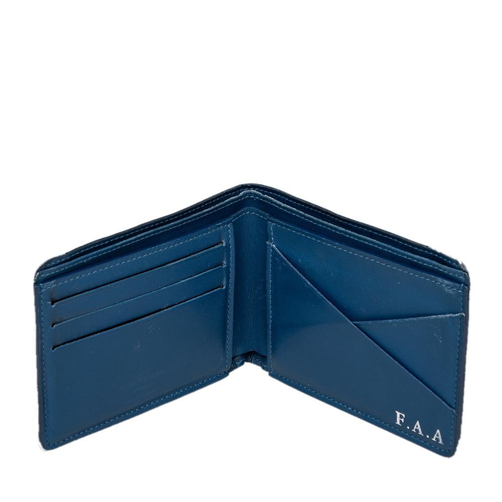 Blue Louis Vuitton Neptune Damier Infini Leather Multiple Wallet