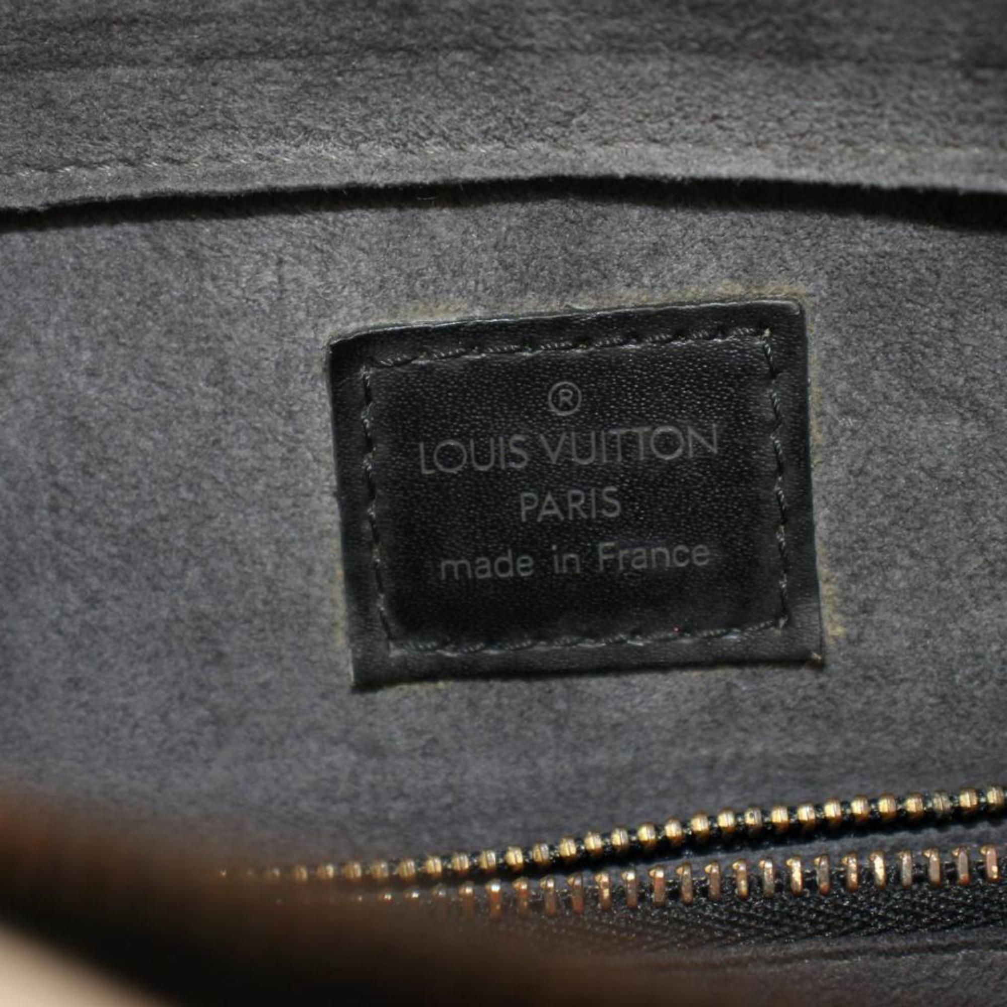 Louis Vuitton Neuf Pm 867203 Black Leather Satchel For Sale 1