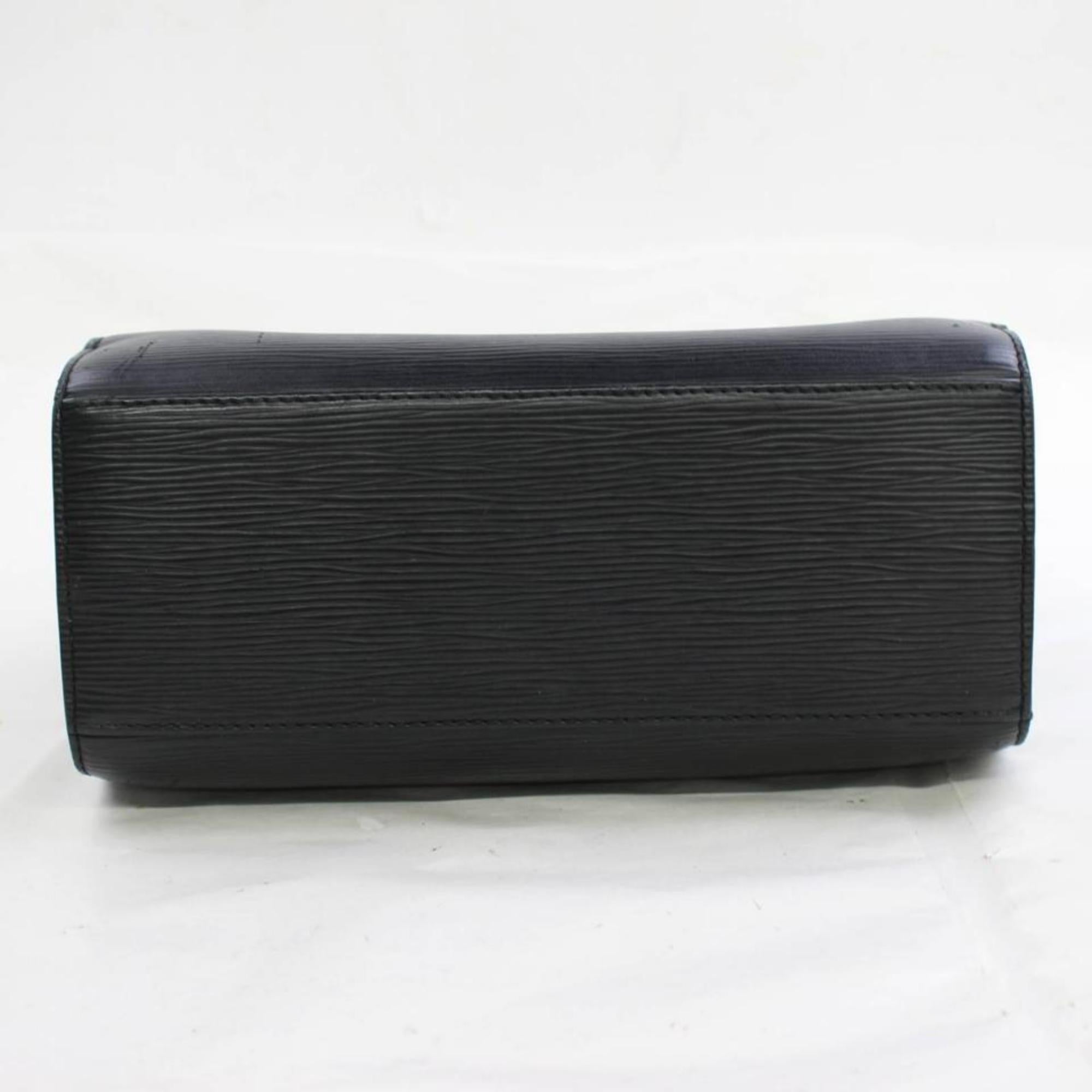 Louis Vuitton Neuf Pm 867203 Black Leather Satchel For Sale 5