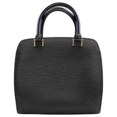 Vintage Louis Vuitton Neuf Pm 867203 Black Leather Satchel