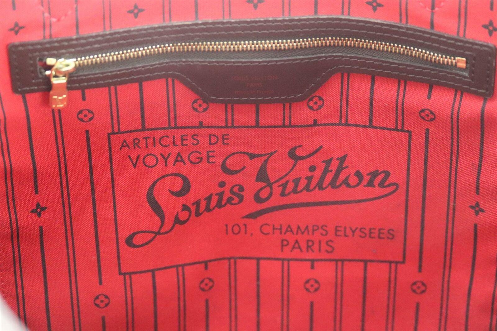 Louis Vuitton Neverfall MM Damier Ebène Canvas & Leather Tote Bag 3