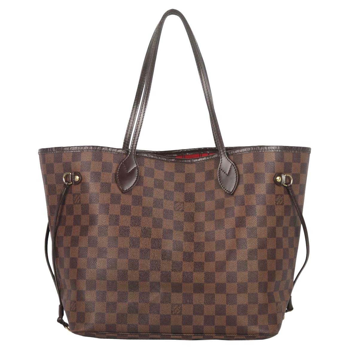 Louis Vuitton Neverfall MM Damier Ebène Canvas & Leather Tote Bag