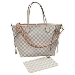 Sac cabas Louis Vuitton Neverfull Azur 2022 à sangle croisée tressée en damier LV-B0330P-A001