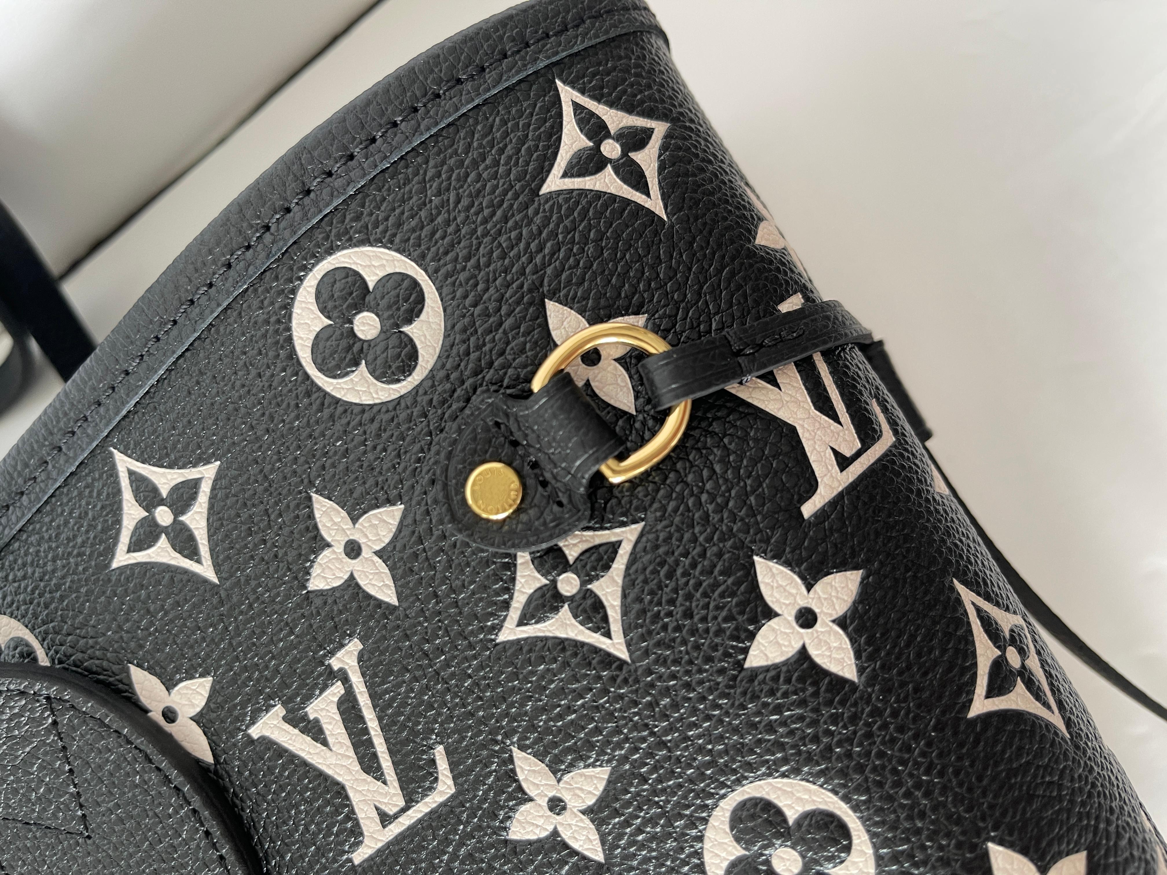 Louis Vuitton Neverfull Black White Empriente Leather M46103 NEVERFULL MM 1