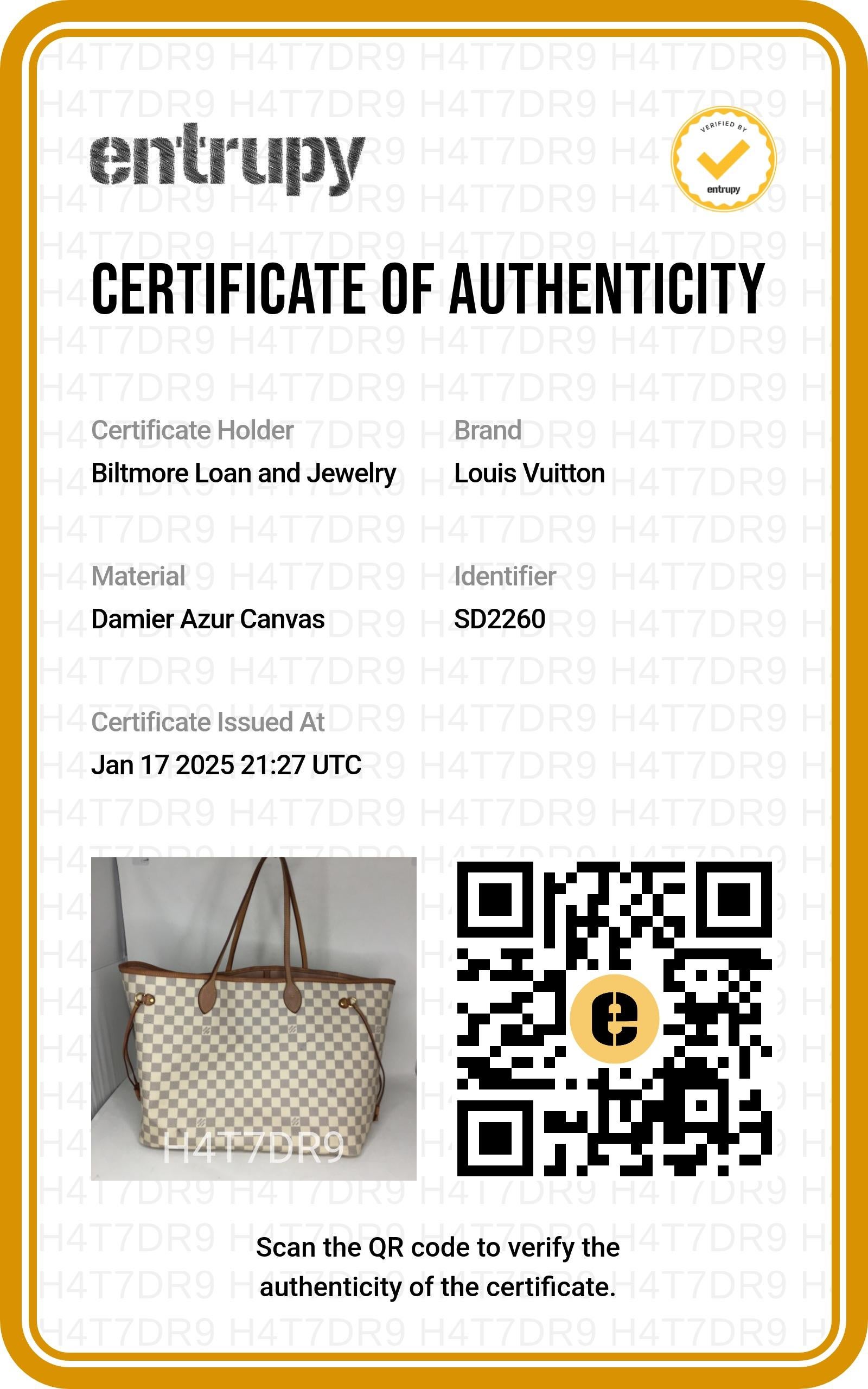 Louis Vuitton Neverfull Damier Azur GM Tote Rose Ballerine For Sale 6