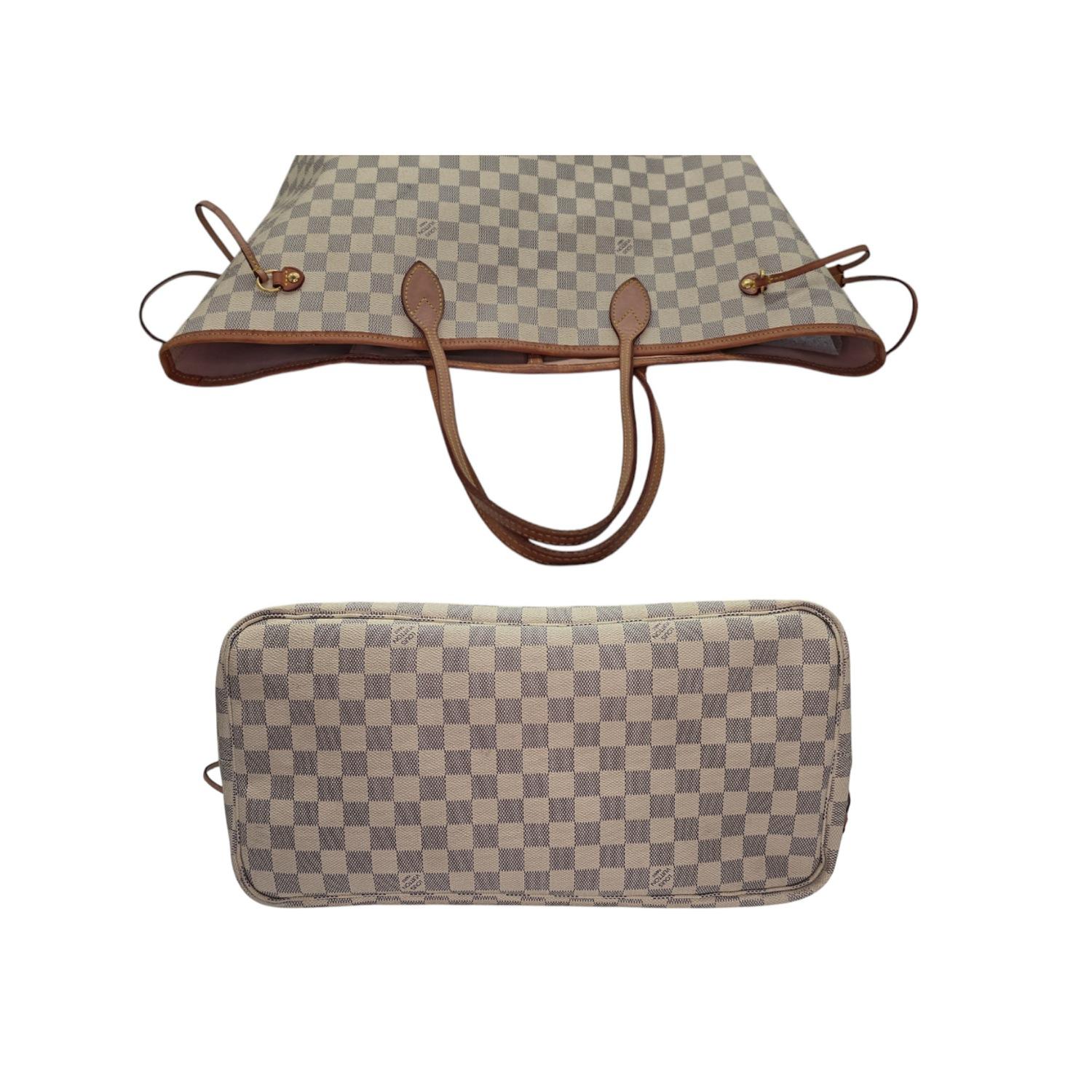 Women's Louis Vuitton Neverfull Damier Azur GM Tote Rose Ballerine For Sale