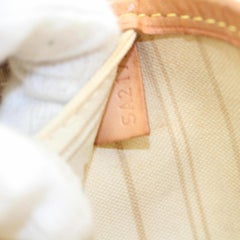 Louis Vuitton Neverfull Damier Azur Mm 869418 Whites Coated Canvas Tote