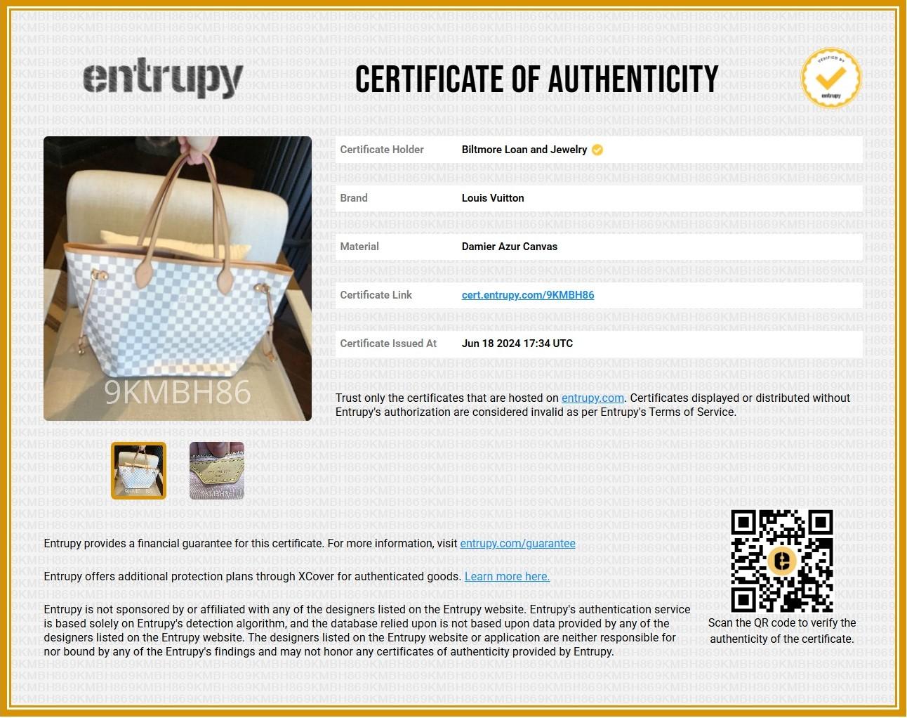 Louis Vuitton Neverfull Damier Azur MM Tote Rose Ballerine 5