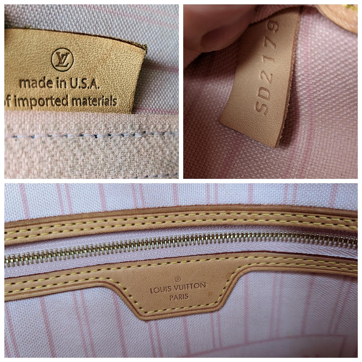 Louis Vuitton Neverfull Damier Azur MM Tote Rose Ballerine 2