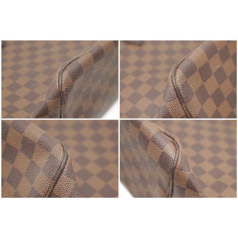 Louis Vuitton Neverfull Damier Ebene Mm 3lk0319 Brown Coated Canvas Tote For Sale 3