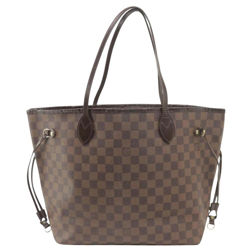 Louis Vuitton Neverfull Damier Ebene Mm 3lk0319 Brown Coated Canvas Tote For Sale