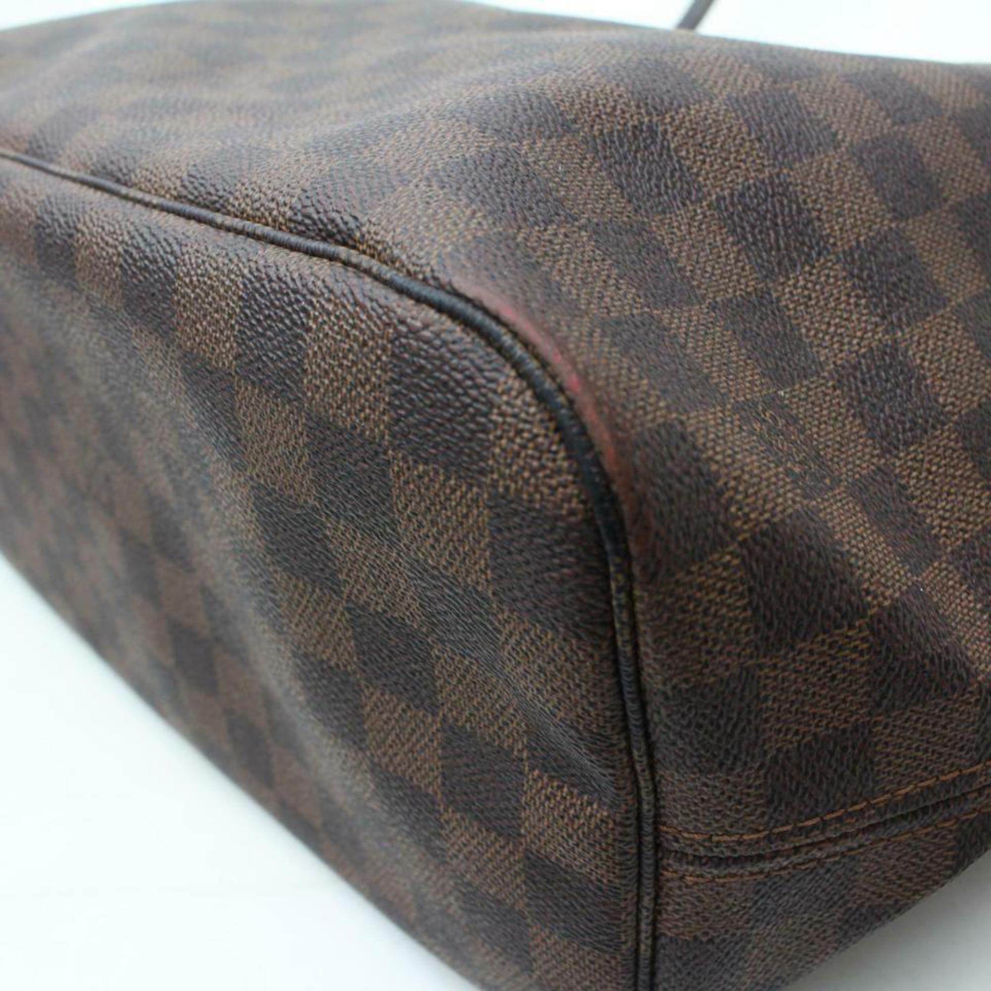 Louis Vuitton Neverfull Damier Ebene Mm 870446 Brown Coated Canvas Shoulder Bag For Sale 6