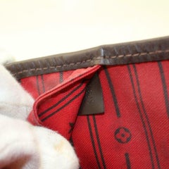 Louis Vuitton Neverfull Damier Ebene Mm 870446 Brown Coated Canvas Shoulder Bag