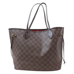 Louis Vuitton Neverfull Damier Ebene Mm Medium 869955 Brown Coated Canvas Tote