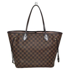 Vintage Louis Vuitton Neverfull Damier Ebene MM Tote with Pouch