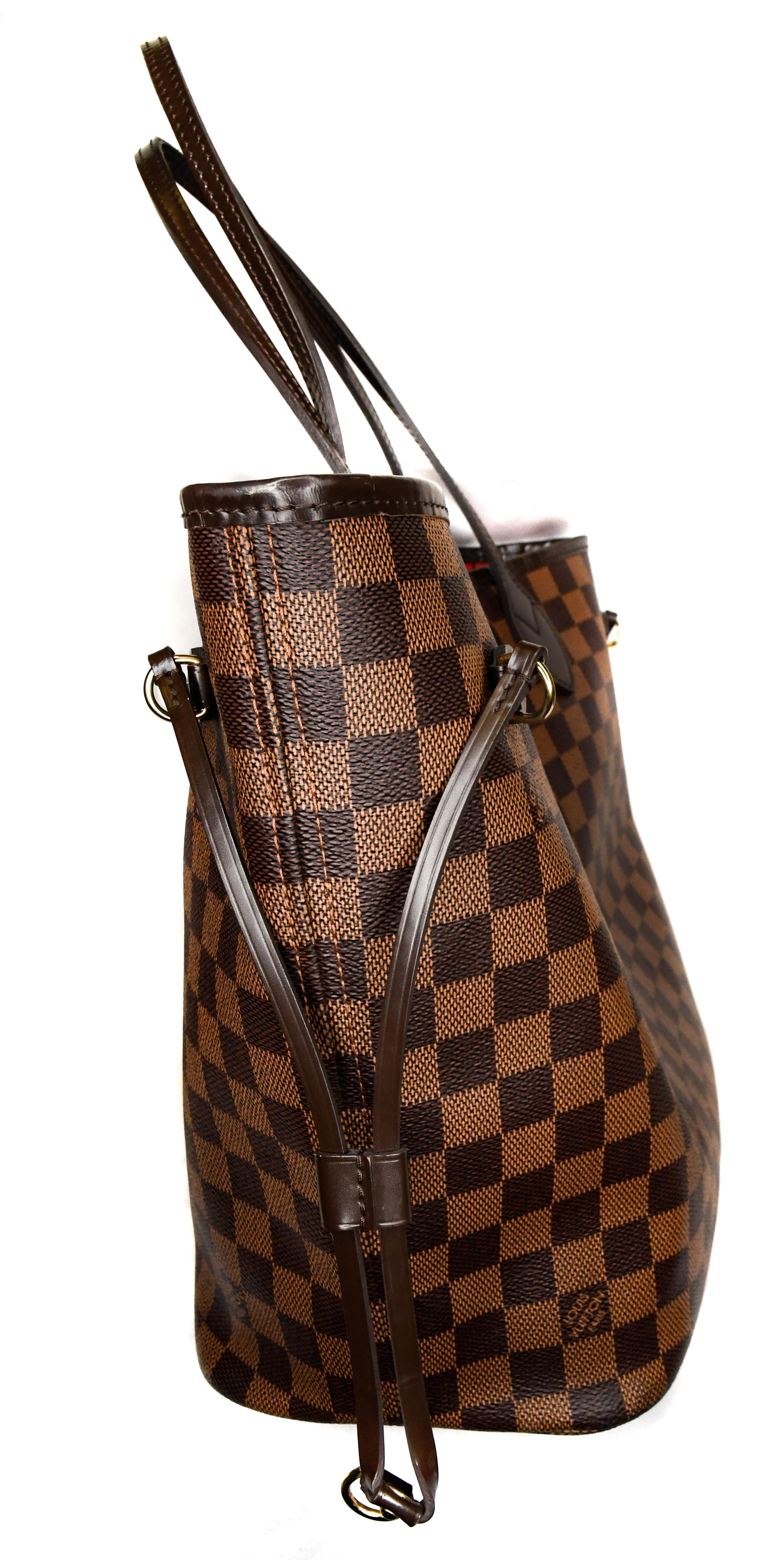 Women's or Men's Louis Vuitton Neverfull Damier Ebene MM With Pouch 