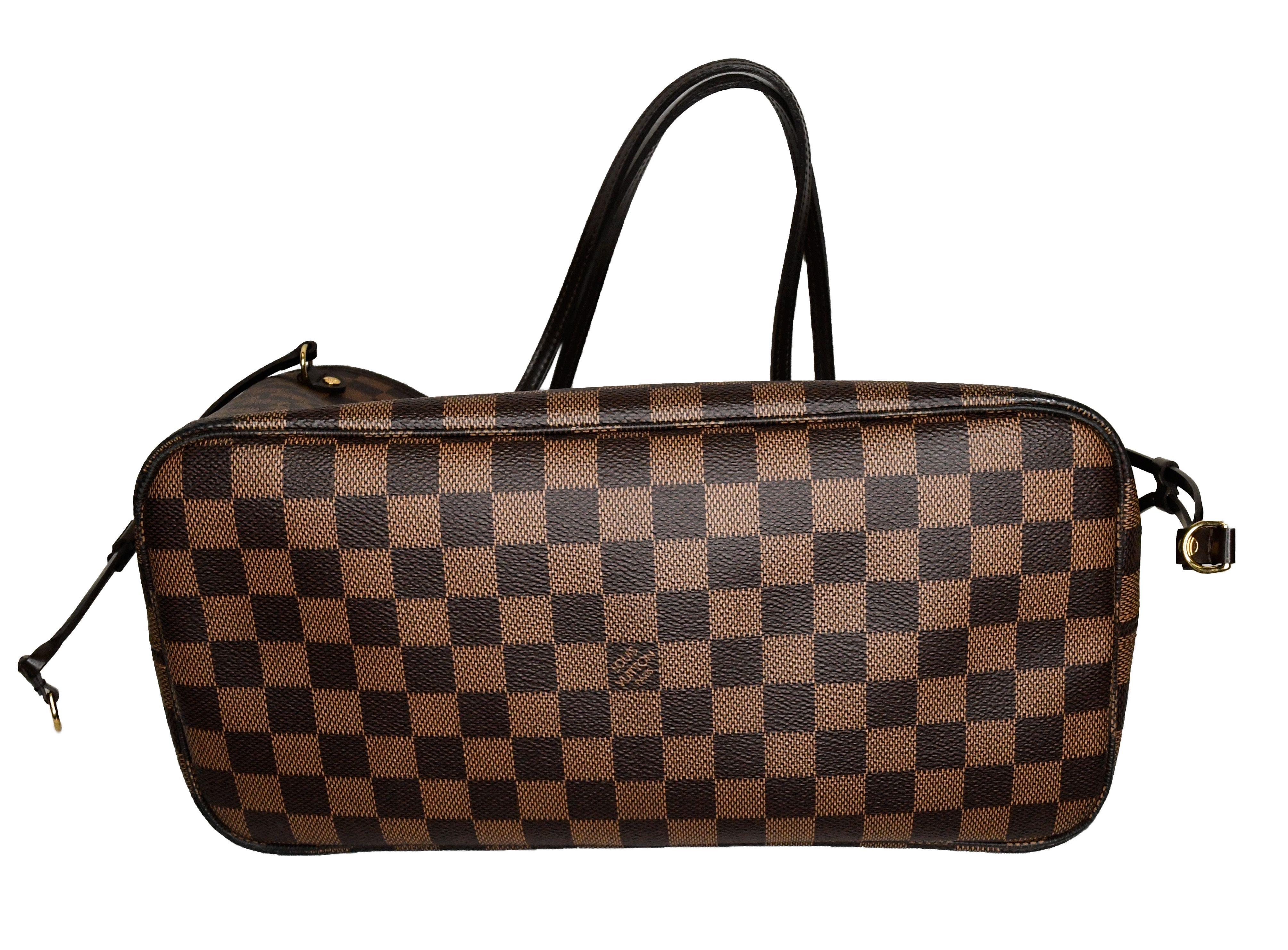 Louis Vuitton Neverfull Damier Ebene MM With Pouch  1