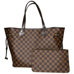 Louis Vuitton Neverfull Damier Ebene MM With Pouch 