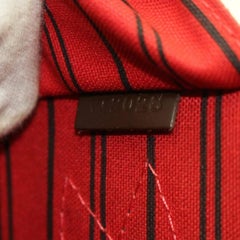 Louis Vuitton Neverfull Damier Ebene Pm 870039 Brown Coated Canvas Tote