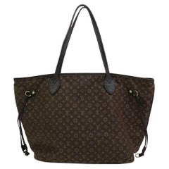 Louis Vuitton Neverfull Ebene Idylle Mm 871291 Brown Monogram Mini Lin Canvas