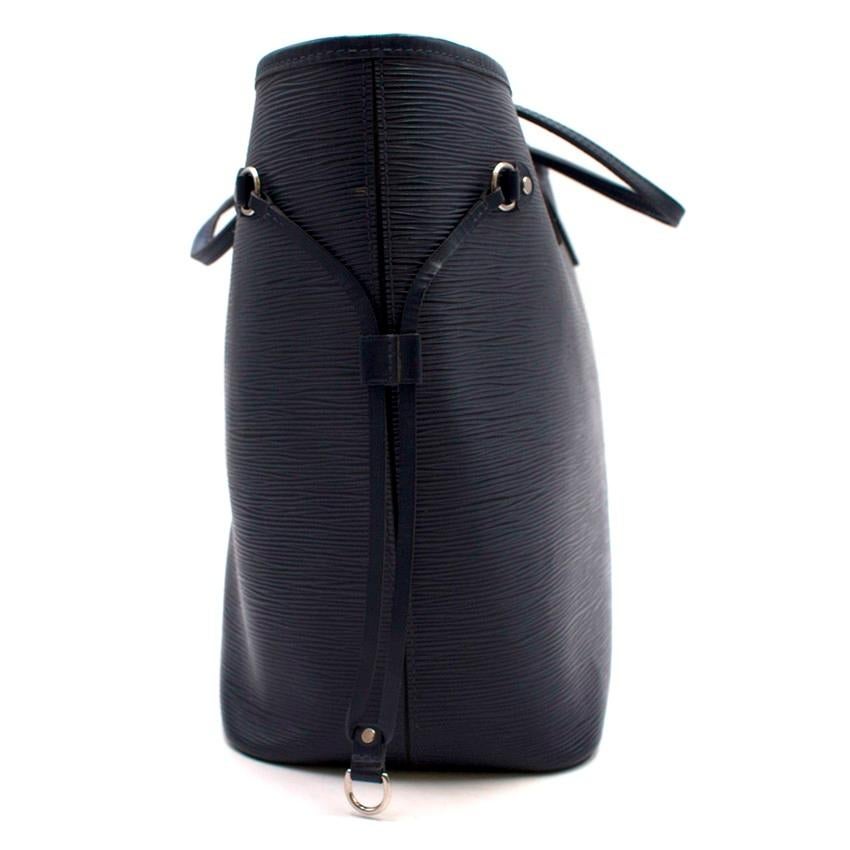 Black Louis Vuitton Neverfull Epi Leather Navy Bag