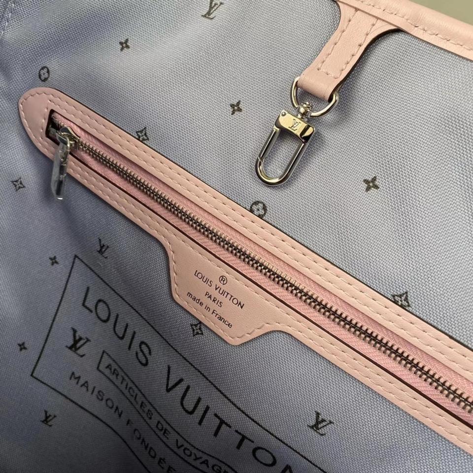 Louis Vuitton Neverfull Escale Mm Tye Dye Pastel 18lv617 Pink Coated Canvas Tote 1