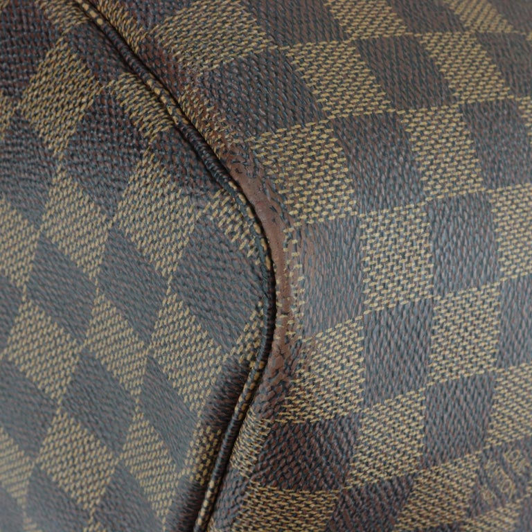 Louis Vuitton Neverfull GM Bag in Damier Ebène with Cherry Red Interior  2015 For Sale at 1stDibs