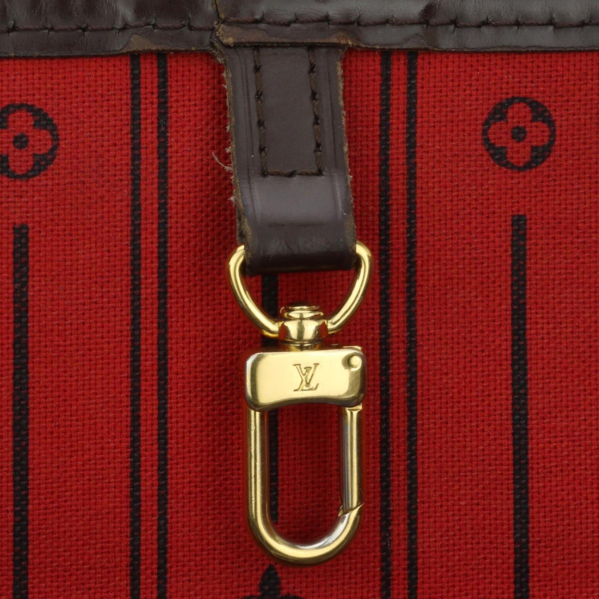 Louis Vuitton Neverfull GM Bag in Damier Ebène with Cherry Red Interior 2013 11