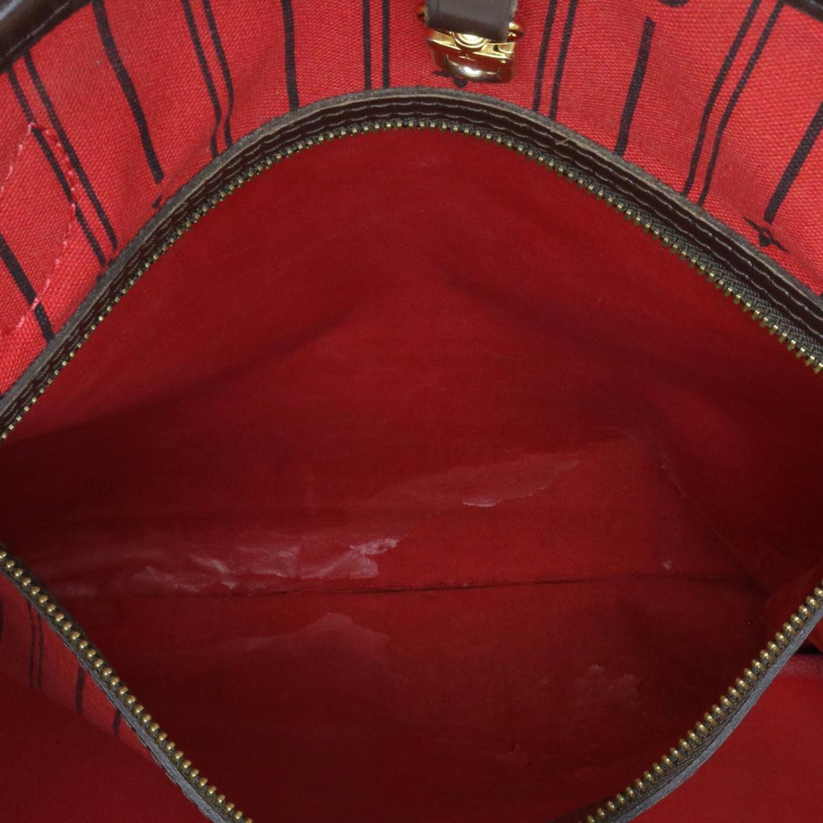 Louis Vuitton Neverfull GM Bag in Damier Ebène with Cherry Red Interior 2013 14