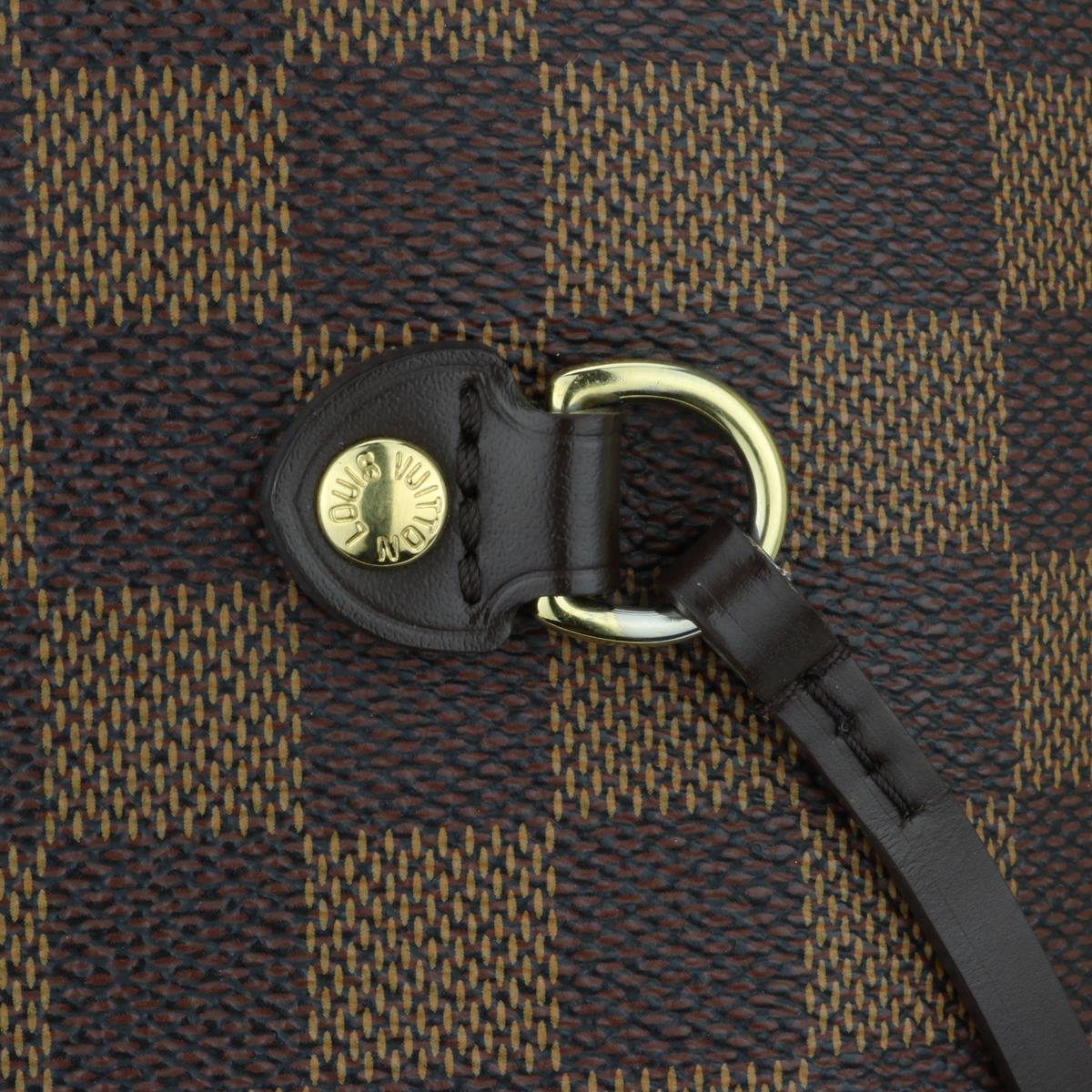 Women's or Men's Louis Vuitton Neverfull GM Bag in Damier Ebène with Cherry Red Interior 2013