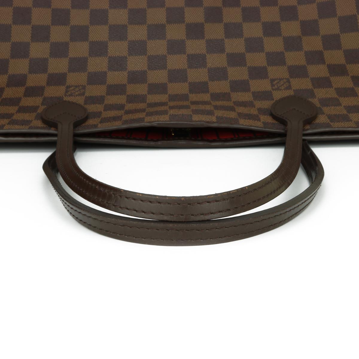 Louis Vuitton Neverfull GM Bag in Damier Ebène with Cherry Red Interior 2015 7
