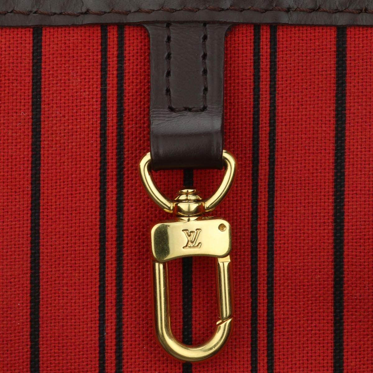 Louis Vuitton Neverfull GM Bag in Damier Ebène with Cherry Red Interior 2015 10
