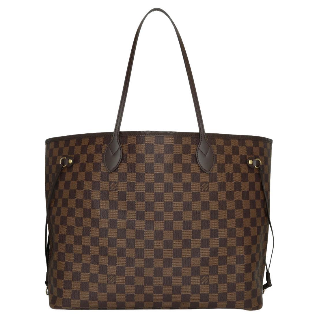Louis Vuitton Neverfull GM Bag in Damier Ebène with Cherry Red Interior 2015