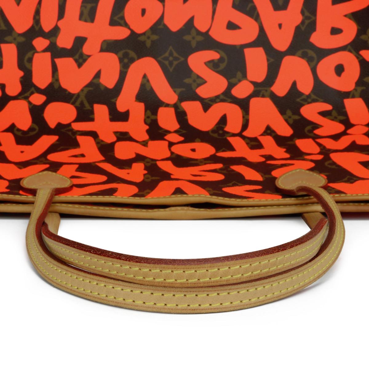 Louis Vuitton Neverfull GM Bag in Monogram Graffiti with Orange Interior 2009 9