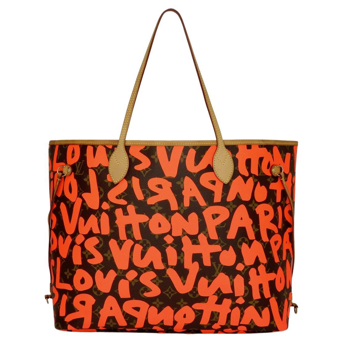 Louis Vuitton Neverfull GM Bag in Monogram Graffiti with Orange Interior 2009