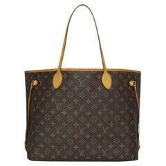 Louis Vuitton Damier Ebene Neverfull Top Handle GM Tote Bag, France 2008.  at 1stDibs
