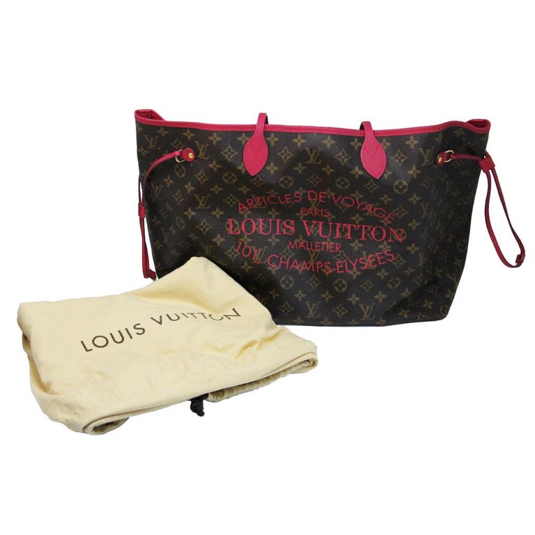 Louis Vuitton Neverfull GM Ikat Rose Voyage Limited Edition Tote Handbag at 1stdibs