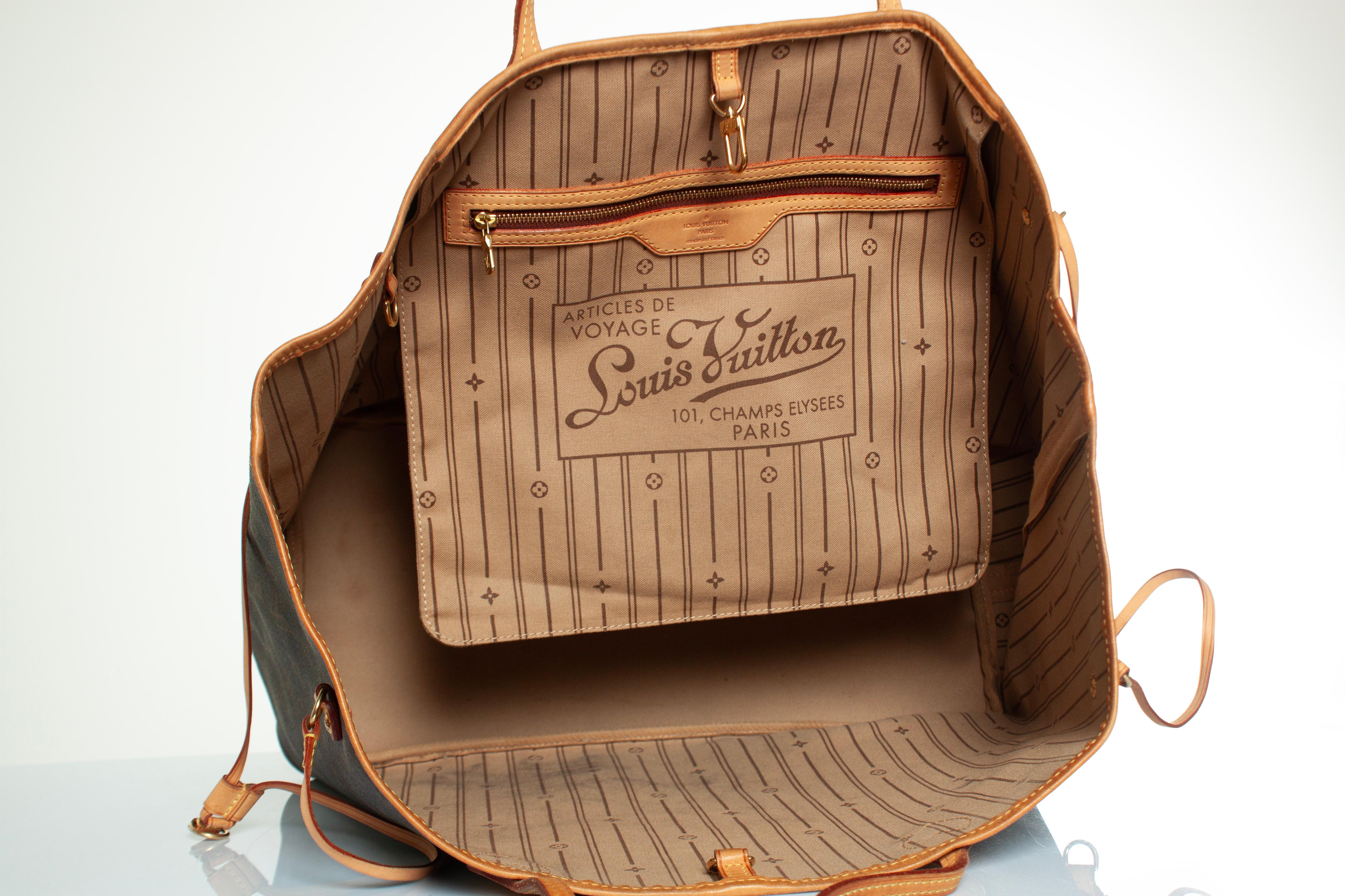 Black Louis Vuitton, Neverfull GM in monogram canvas